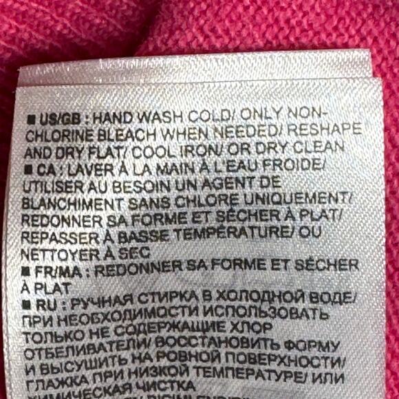 Banana Republic Merino Wool Cashmere Jewel Neck Pullover Sweater Pink Women S - Picture 9 of 9